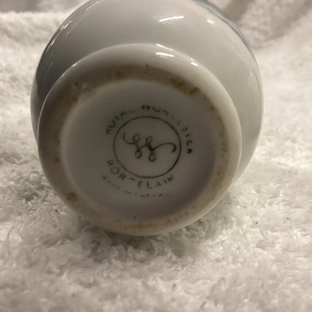 Vintage Ceramic Bird Egg Coddlers Set of 2 Chrome Lids Songbird Nature Design